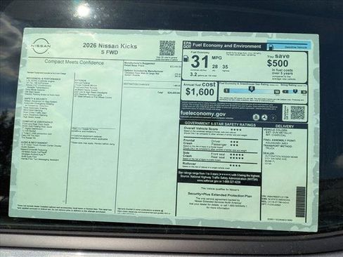 New 2026 Nissan Kicks S FWD image 16