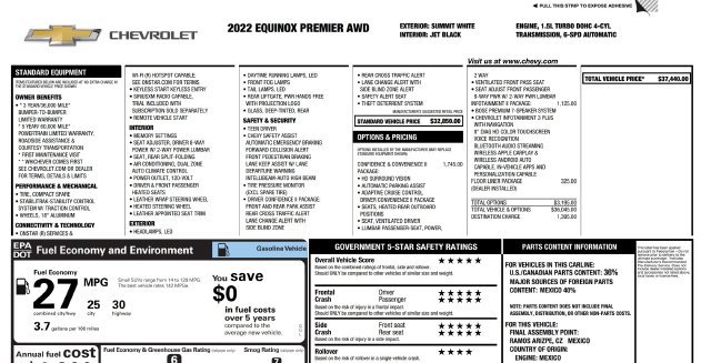 Used 2022 Chevrolet Equinox Premier AWD/4WD image 10