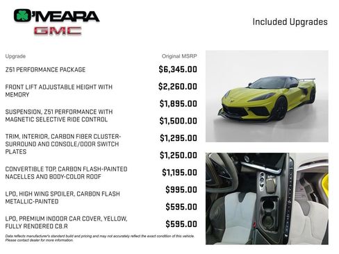 Used 2022 Chevrolet Corvette Stingray Premium Conv w/ Z51 Performance Package RWD image 4