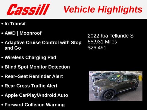 Used 2022 Kia Telluride S AWD/4WD image 3