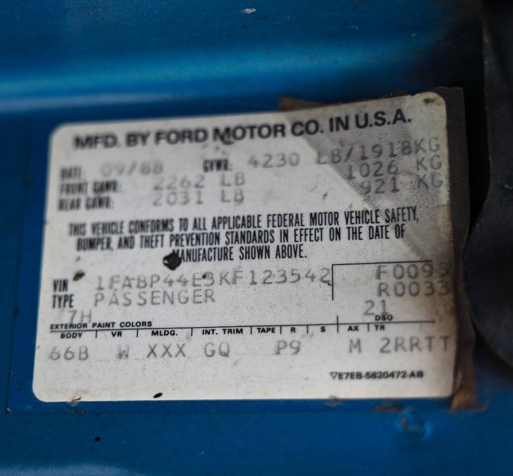 Used 1989 Ford Mustang LX RWD image 61