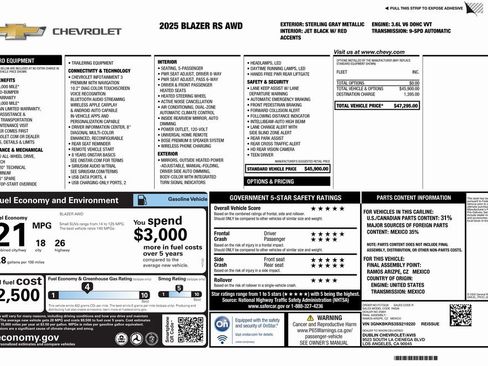 Used 2025 Chevrolet Blazer RS image 4