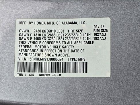 Used 2018 Honda Odyssey Elite image 53