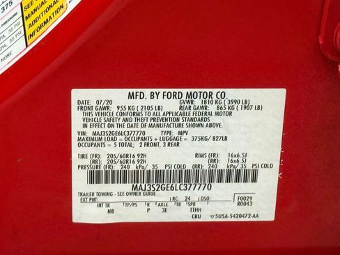 Used 2020 Ford EcoSport SE FWD image 38