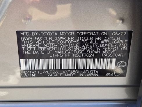 Certified 2022 Lexus LS 500 F Sport w/ Accessory Package (Z2) RWD image 34