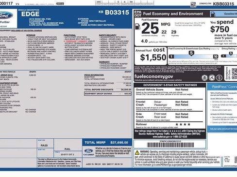 Used 2019 Ford Edge SEL w/ Equipment Group 201A FWD image 37