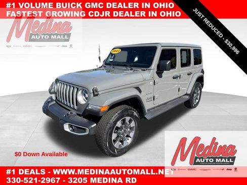 Used 2022 Jeep Wrangler Unlimited Sahara w/ LED Lighting Group AWD/4WD image 1