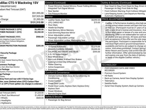 Used 2023 Cadillac CT5 V Blackwing w/ Carbon Fiber Package 2 RWD image 48