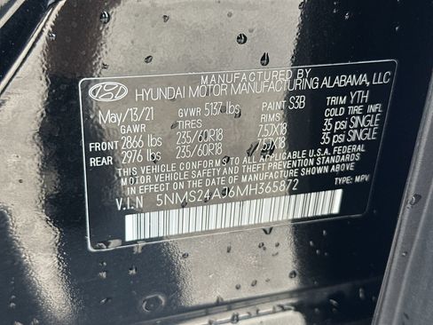 Used 2021 Hyundai Santa Fe SEL w/ Cargo Package FWD image 35