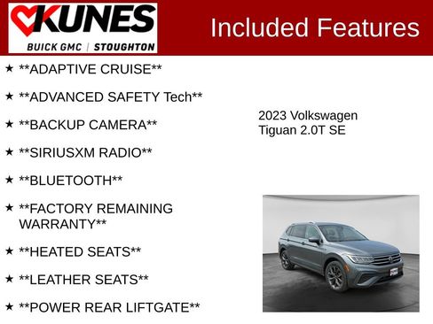 Used 2023 Volkswagen Tiguan SE AWD/4WD image 2