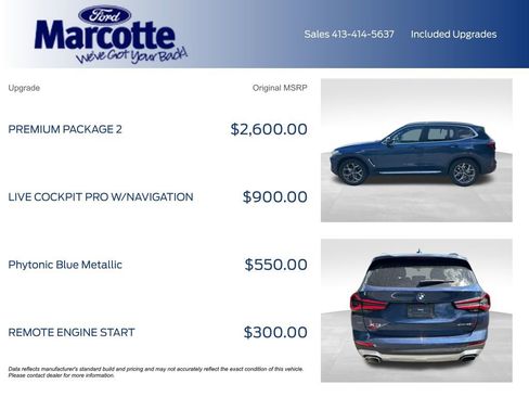 Used 2022 BMW X3 xDrive30i w/ Premium Package 2 AWD/4WD image 4