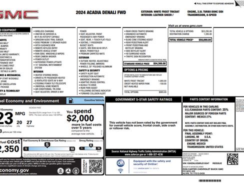 Used 2024 GMC Acadia Denali FWD image 11