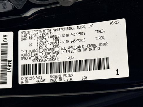 Used 2023 Toyota Tundra SR w/ SR Tow Package RWD image 42