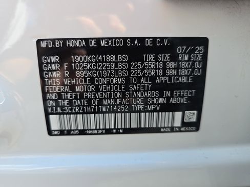 Certified 2026 Honda HR-V EX-L image 35