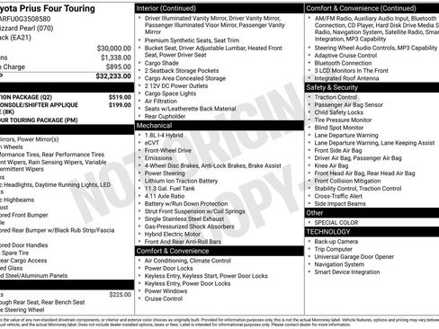 Used 2016 Toyota Prius Four Touring w/ Protection Package FWD image 3