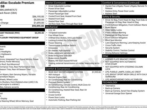 Used 2021 Cadillac Escalade Premium Luxury w/ LPO, Radiant Package image 42