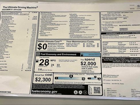 Used 2025 BMW X1 xDrive28i w/ Technology Package image 19