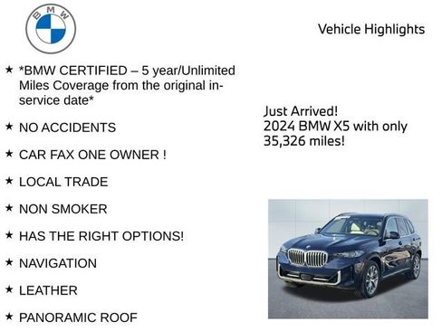 Certified 2024 BMW X5 xDrive40i w/ Premium Package image 10