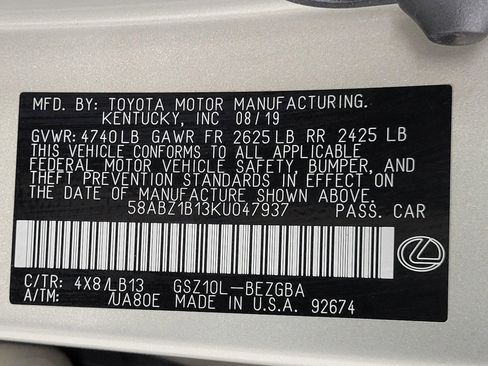 Used 2019 Lexus ES 350 w/ Accessory Package 2 image 28