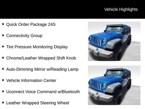 Used 2015 Jeep Wrangler Unlimited Sport w/ Quick Order Package 24S AWD/4WD image 3