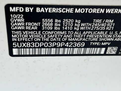Used 2023 BMW X3 M40i w/ Parking Assistance Package AWD/4WD image 12