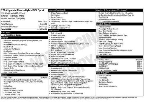 New 2026 Hyundai Elantra SEL FWD image 32