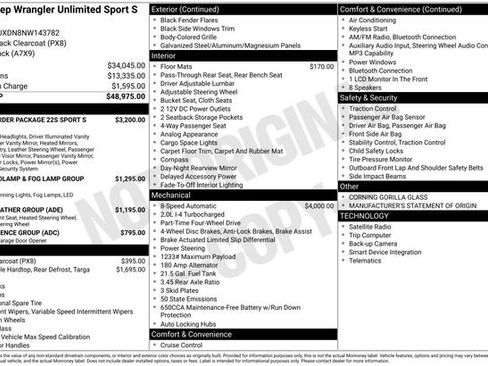 Used 2022 Jeep Wrangler Unlimited Sport AWD/4WD image 38