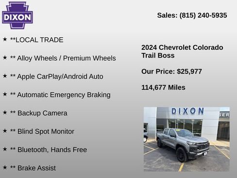 Used 2024 Chevrolet Colorado Trail Boss w/ Advanced Trailering Package AWD/4WD image 4
