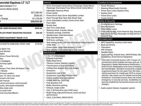 Used 2019 Chevrolet Equinox LT w/ LPO, Floor Liner Package FWD image 6
