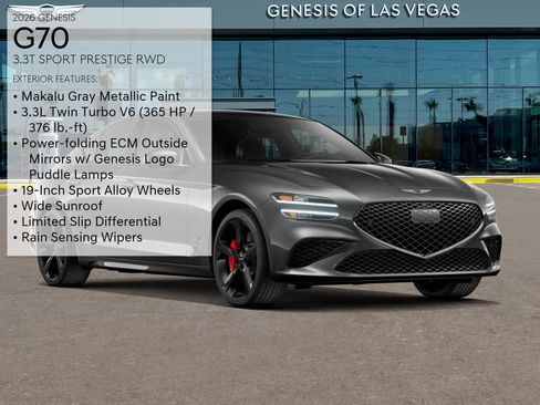New 2026 Genesis G70 3.3T Sport Prestige RWD image 3