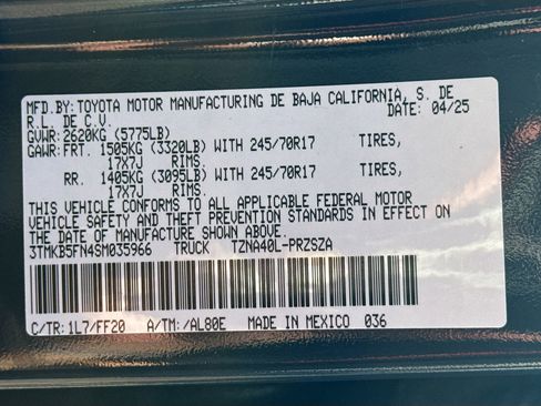 Used 2025 Toyota Tacoma SR5 image 42