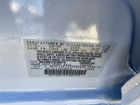 New 2025 Nissan Versa SV image 35