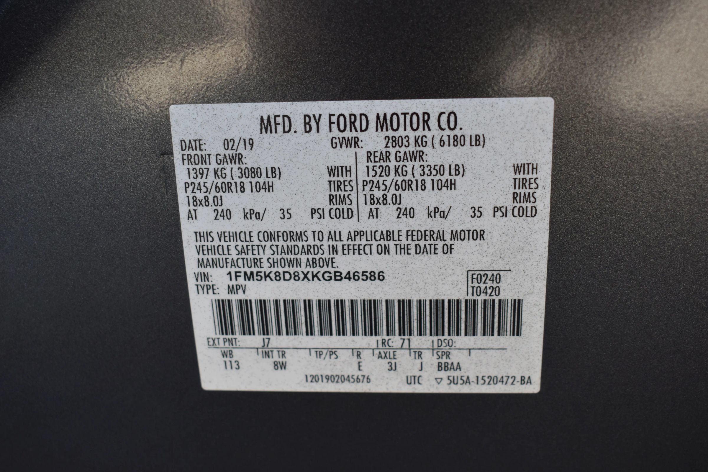 Used 2019 Ford Explorer XLT w/ Equipment Group 201A AWD/4WD image 29