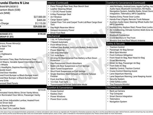 Used 2023 Hyundai Elantra N Line w/ Cargo Package FWD image 7