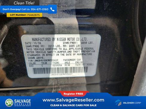 Used 2007 INFINITI G35 Journey w/ Premium Pkg image 16