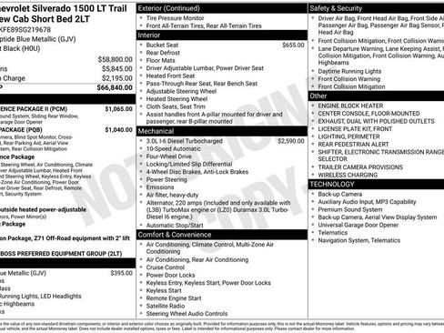 Used 2025 Chevrolet Silverado 1500 LT Trail Boss w/ Convenience Package II AWD/4WD image 43