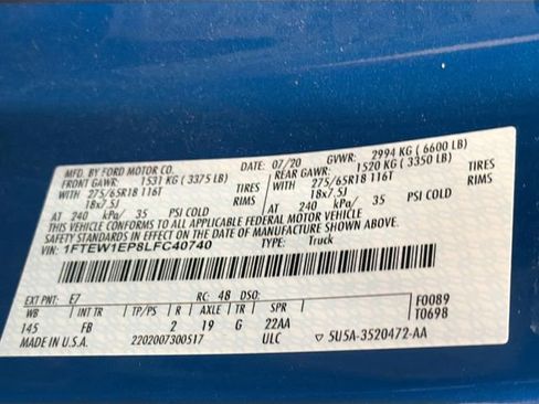 Used 2020 Ford F150 XLT w/ Equipment Group 302A Luxury image 30