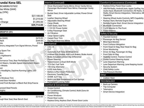 Certified 2024 Hyundai Kona SEL AWD/4WD image 35