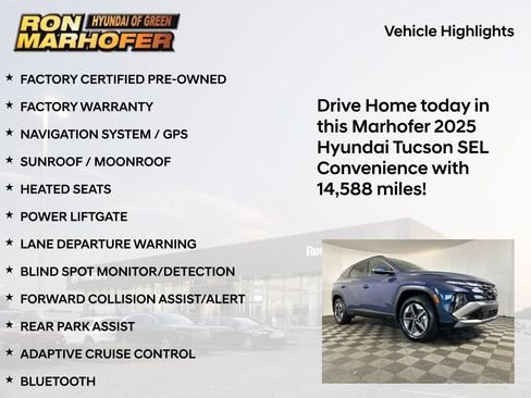 Certified 2025 Hyundai Tucson SEL AWD/4WD image 16