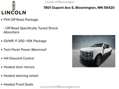 Used 2025 Ford F250 King Ranch w/ FX4 Off-Road Package AWD/4WD image 9