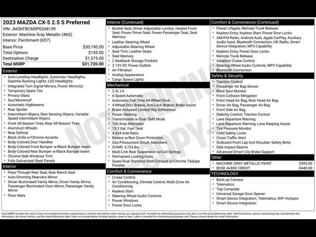 Certified 2023 MAZDA CX-5 AWD 2.5 S image 9
