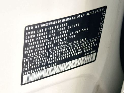 Certified 2022 Volkswagen Tiguan SE FWD image 29