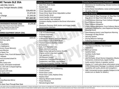 Used 2022 GMC Terrain SLE w/ Driver Convenience Package FWD image 41