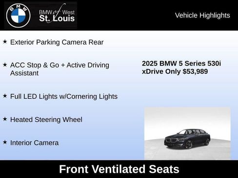 Certified 2025 BMW 530i xDrive 530i xDrive w/ Premium Package image 47
