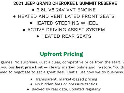 Used 2021 Jeep Grand Cherokee L Summit AWD/4WD image 2