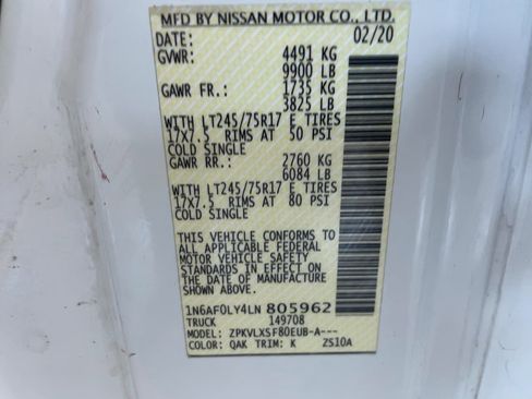 Used 2020 Nissan NV 3500 SV w/ Navigation Package image 10