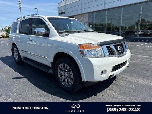 Used 2015 Nissan Armada Platinum w/ 2nd Row Captain Seat Package AWD/4WD image 1
