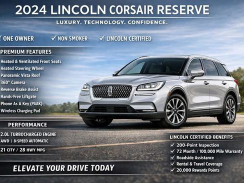Used 2024 Lincoln Corsair Reserve w/ Equipment Group 201A image 44