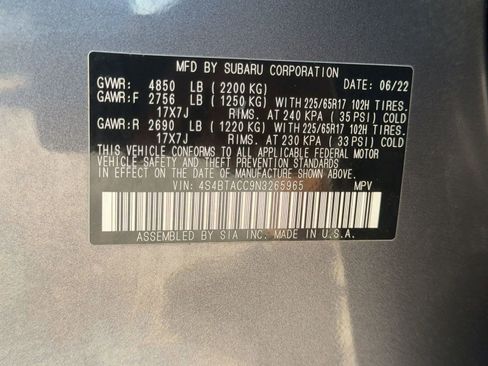 Used 2022 Subaru Outback Premium image 19