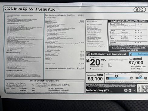 New 2026 Audi Q7 3.0T Premium Plus image 33